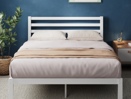 Leah White Bamboo Bed Frame Fashion