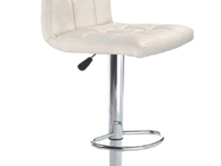 2 Adjustable White Leather Bar Stools- Model #139W For Cheap