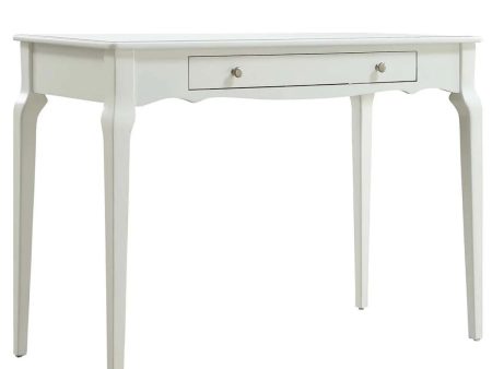 White Writing Desk With Storage Drawer- Model #214B Sale