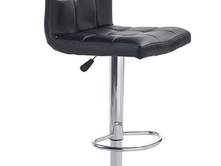 2 Adjustable Black Leather Bar Stools- Model #139B Hot on Sale