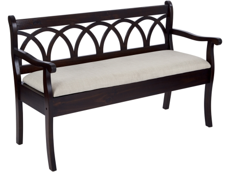 Wooden Black & Beige Bench- Model Covent For Cheap