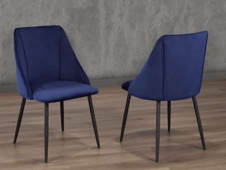 2, 4 or 6 Blue Velvet Dining Chairs- Model #212 Online Hot Sale