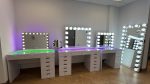 Black LED Vanity Set Pro With 8 Storage Drawers Includes Mirror- Model Diana Fashion