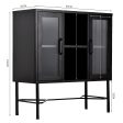 Black Metal 2 Door Accent Cabinet- Model Richter Online Hot Sale