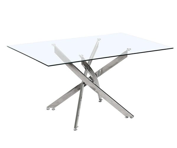 5 PC Glass Dining Table Set- Model Bruno on Sale