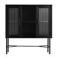 Black Metal 2 Door Accent Cabinet- Model Richter Online Hot Sale