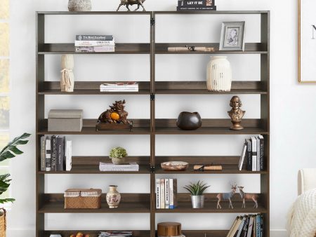 Contemporary Mobile 6-Tier Bookshelf with Wheels- Model Ardet Online Hot Sale