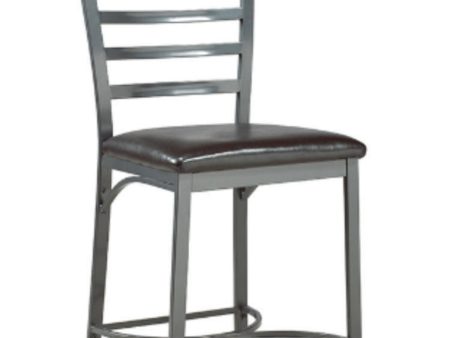 2 Black Leather Bar Stools- Model #1004 For Discount