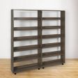 Contemporary Mobile 6-Tier Bookshelf with Wheels- Model Ardet Online Hot Sale