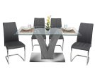 5 PC Glass Dining Table Set - Model Olsen For Cheap