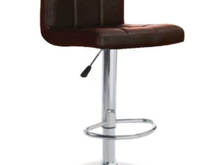 2 Adjustable Brown Leather Bar Stools- Model #139BR Online now