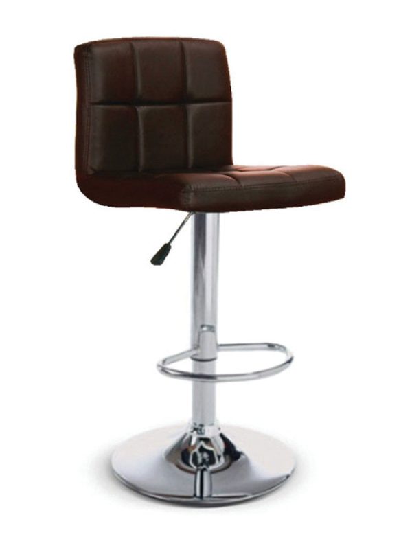 2 Adjustable Brown Leather Bar Stools- Model #139BR Online now