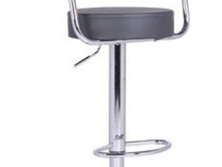 2 Adjustable Grey Leather Bar Stools- Model #7500G Fashion