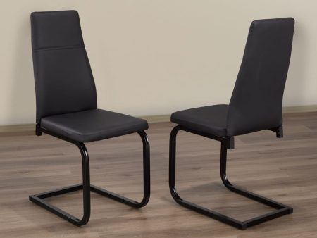 2, 4 or 6 Black Leather Dining Chairs- Model #210 Fashion