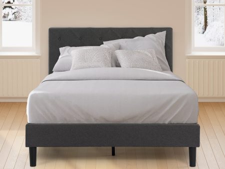 Shalini Upholstered Platform Bed Frame with USB Ports Online now