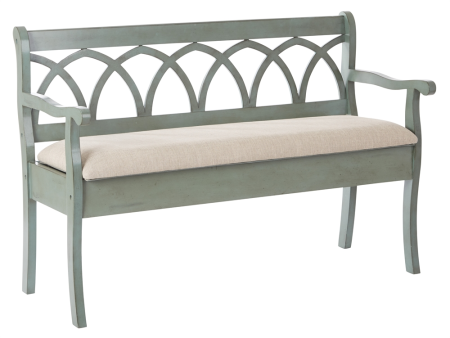 Wooden Sage & Beige Bench- Model Covent For Discount