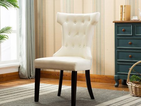 2, 4 or 6 Beige Velvet Fabric Tufted Dining Accent Chairs- Model Erica Sale