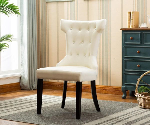 2, 4 or 6 Beige Velvet Fabric Tufted Dining Accent Chairs- Model Erica Sale