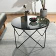 Round Black Glass Coffee Table- Model Canes For Discount