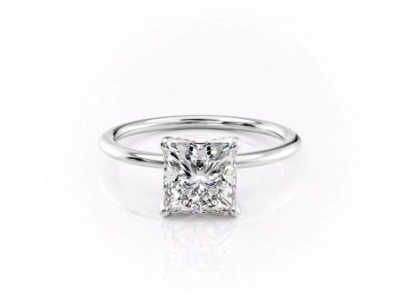 The Petal Kamellie Set With A 3 Carat Princess Moissanite Discount