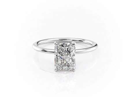 The Petal Kamellie Set With A 3.5 Carat Radiant Moissanite Online Hot Sale