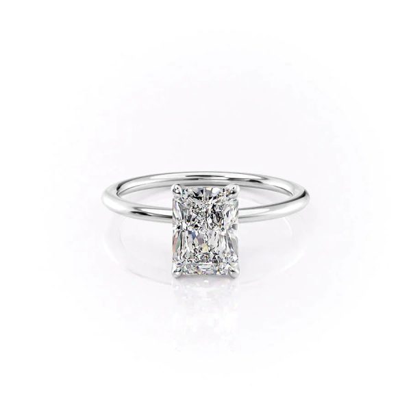 The Petal Kamellie Set With A 3.5 Carat Radiant Moissanite Online Hot Sale