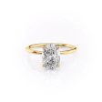 The Petal Kamellie Set With A 2.5 Carat Oval Moissanite Online Sale