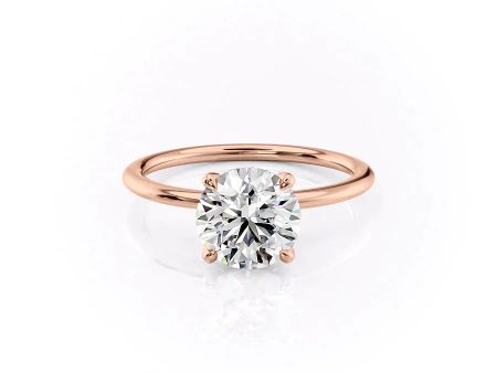 The Petal Kamellie Set With A 1.5 Carat Round Moissanite Online Hot Sale